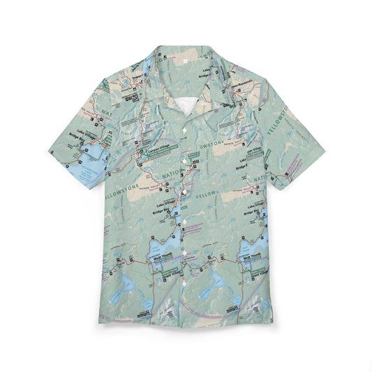 Yellowstone National Park Map Button-Down
