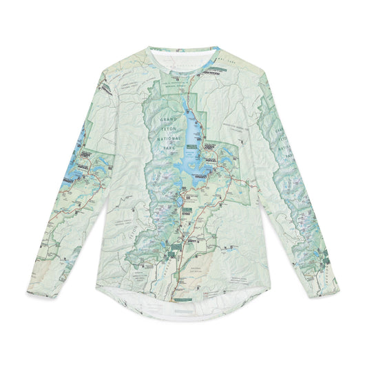 Long Sleeve Shirt - Grand Teton National Park Map Design